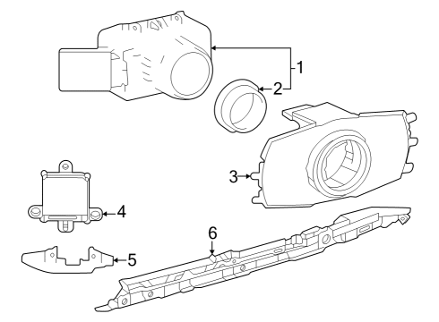 2024 Toyota Sequoia Electrical Components - Rear Bumper Diagram