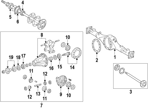 2017 Toyota Land Cruiser Rear Axle, Differential, Propeller Shaft Diagram