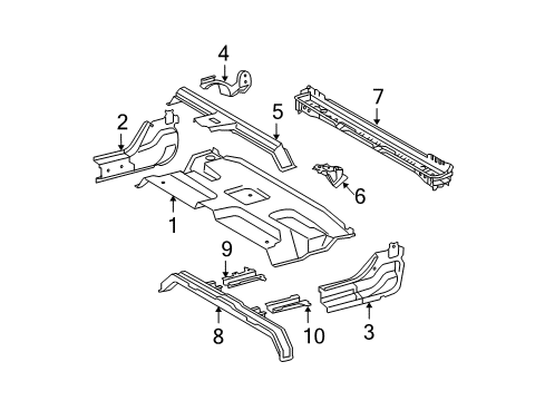 2010 Toyota Tundra Cab - Floor Diagram 2 - Thumbnail