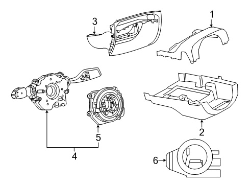 2024 Toyota GR Supra Shroud, Switches & Levers Diagram