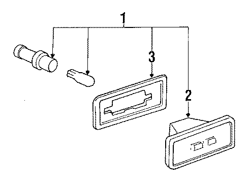 1985 Toyota MR2 Front Lamps - Side Marker Lamps Diagram