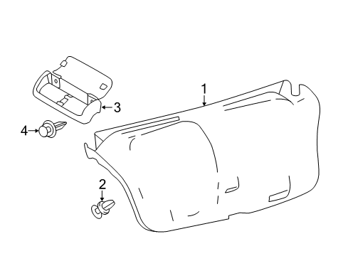 2017 Toyota Avalon Interior Trim - Trunk Lid Diagram