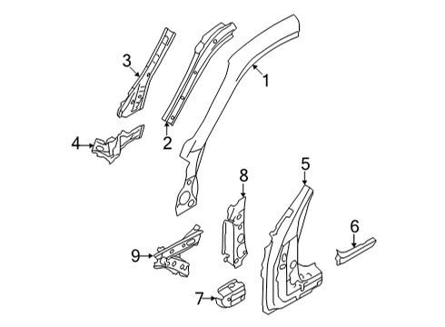 2022 Toyota GR86 Hinge Pillar Diagram