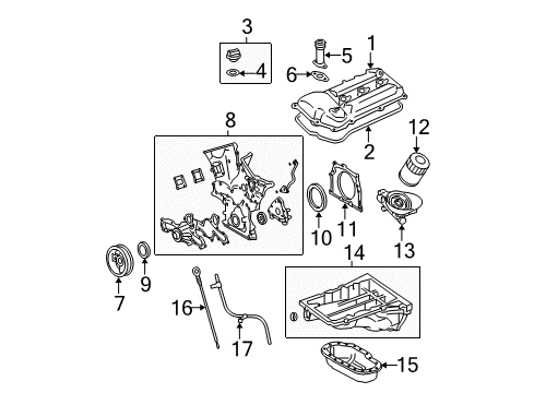 2010 Toyota Tundra Engine Parts & Mounts, Timing, Lubrication System Diagram 4 - Thumbnail