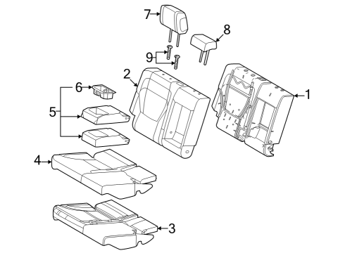 2024 Toyota Sequoia Second Row Seats Diagram 4 - Thumbnail