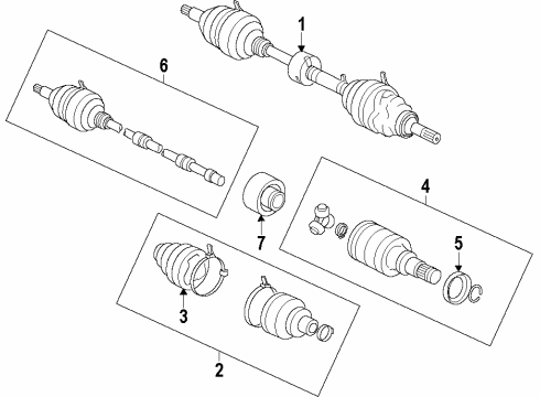 2012 Scion iQ Boot Kit, Passenger Side Diagram for 04427-74041