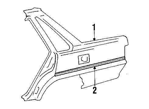 1986 Toyota Camry Quarter Panel & Components Diagram 2 - Thumbnail