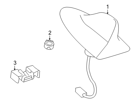Antenna Assembly, Telephone, Black Diagram for 86760-60120-C0