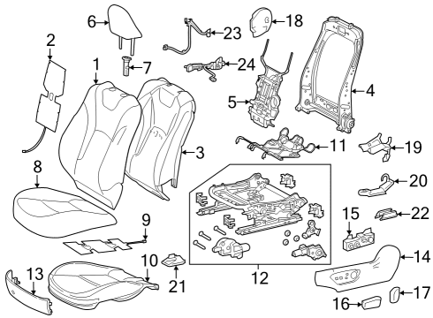 2023 Toyota Prius AWD-e Heated Seats Diagram
