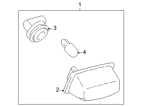 2002 Toyota Celica Socket & Wire, Rear Diagram for 81278-20610