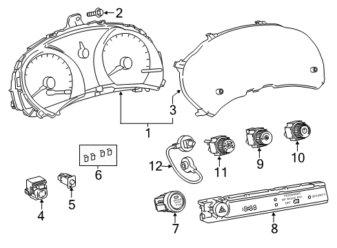 2013 Scion tC Cluster & Switches Diagram