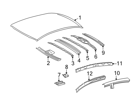 2010 Toyota Avalon Roof & Components Diagram 2 - Thumbnail