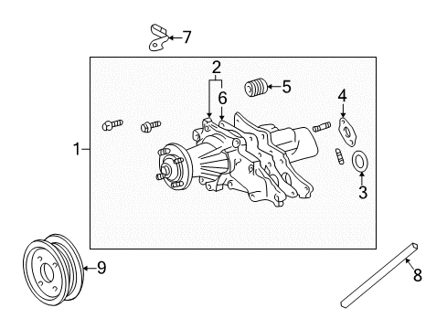 Gasket, Water Inlet Housing Diagram for 16325-46010
