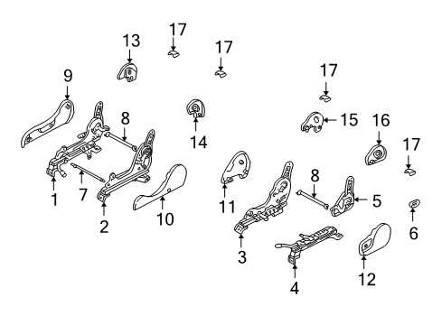 2004 Toyota Tacoma Tracks & Components Diagram