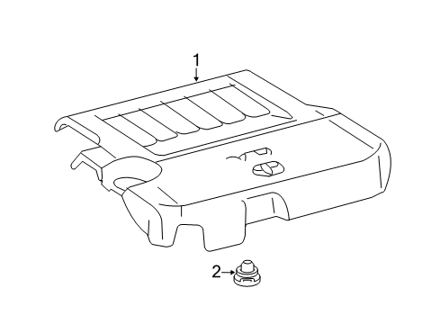 2017 Toyota Camry Engine Appearance Cover Diagram 3 - Thumbnail
