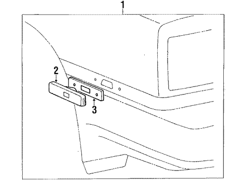 1989 Toyota Supra Marker Lamp Assembly, Passenger Side Diagram for 81750-14060