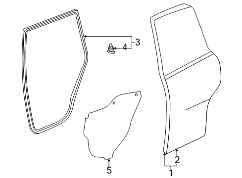 2000 Toyota RAV4 Rear Door Diagram