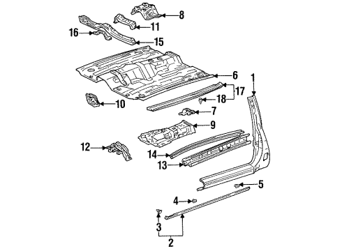 1993 Toyota Paseo Rocker Panel Diagram