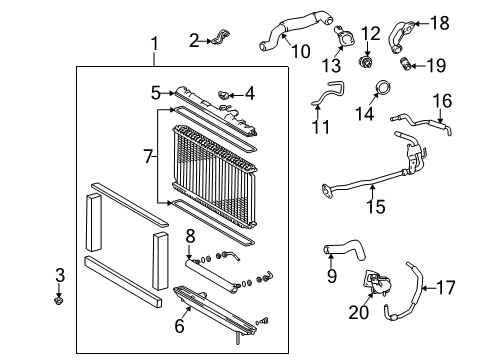 Pipe, Water By-Pass Diagram for 16268-46011