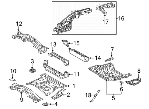 Reinforce Sub-Assembly, Belt Anchor, Driver Side Diagram for 57804-42020