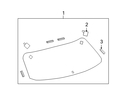 2014 Toyota Venza Back Glass Diagram