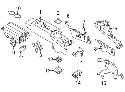 2022 Toyota GR86 Center Console Diagram