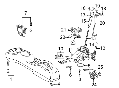 2004 Toyota Echo Gear Shift Control - AT Diagram