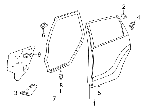 2012 Toyota Matrix Rear Door Diagram