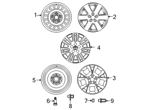 2004 Toyota Sienna Wheels Diagram