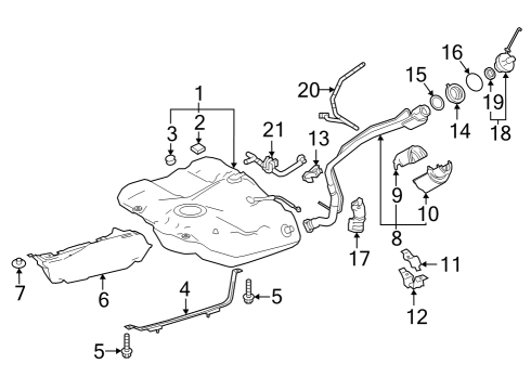 2022 Toyota Camry Fuel Tank Diagram