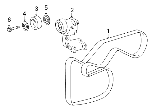2017 Toyota Avalon Belts & Pulleys Diagram