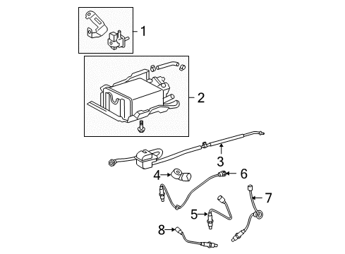 2008 Toyota RAV4 Emission Components Diagram