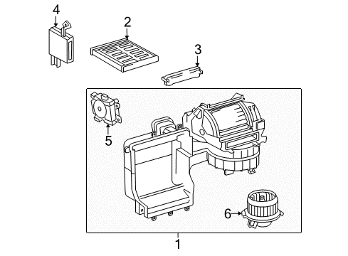2014 Toyota Venza Blower Motor & Fan Diagram