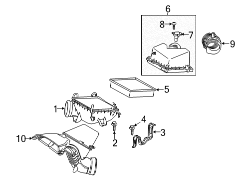 2016 Toyota Highlander Air Intake Diagram