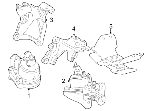 2024 Toyota Sequoia Engine & Trans Mounting Diagram