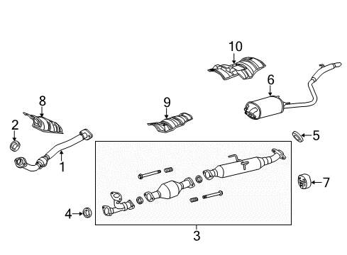 2015 Toyota Sienna Exhaust Components Diagram