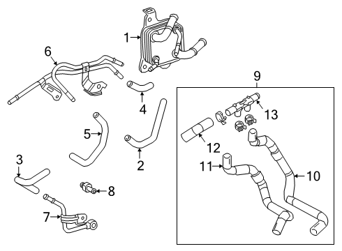 Pipe, Water Diagram for 87248-42041
