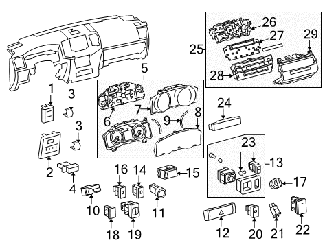 2015 Toyota Land Cruiser A/C & Heater Control Units Diagram