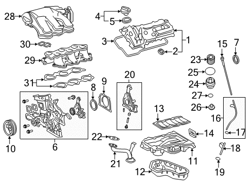 2015 Toyota Highlander Engine Parts & Mounts, Timing, Lubrication System Diagram 3 - Thumbnail