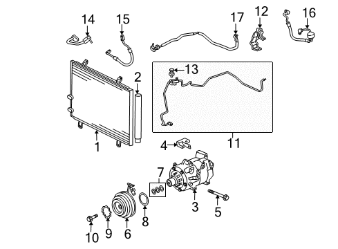 Pipe, Cooler Refrigerant Discharge, A Diagram for 88715-33020