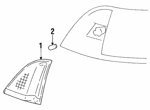 1994 Toyota MR2 Rear Lamps - Side Marker Lamps Diagram