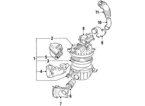 1991 Toyota 4Runner EFI Module Diagram for 89661-35150-84