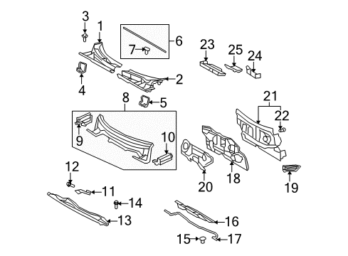 2015 Scion xB Cowl Diagram