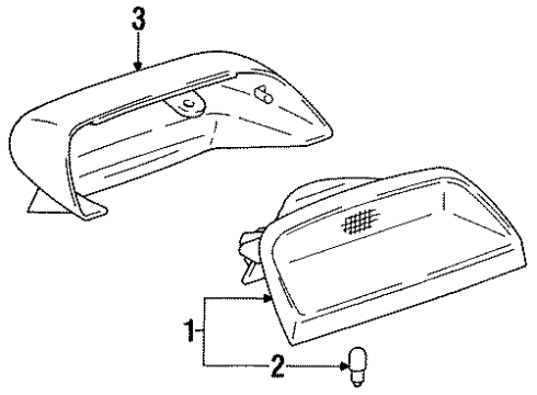 1993 Toyota Tercel High Mount Lamps Diagram