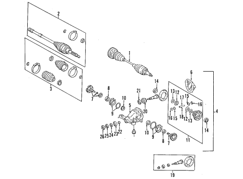 1993 Toyota Supra Rear Axle, Axle Shafts & Joints, Differential, Propeller Shaft Diagram