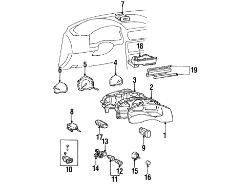 1998 Toyota Tercel Turn Signal Switch Diagram for 84310-16870