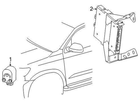 2022 Toyota Tundra Keyless Entry Components Diagram