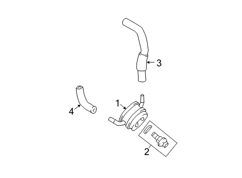 2004 Toyota 4Runner Engine Oil Cooler Diagram 1 - Thumbnail
