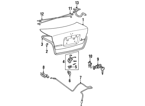 1998 Toyota Tercel Trunk Diagram
