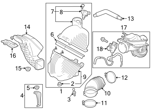 Case Sub-Assembly, Air Cleaner Diagram for 17701-25120